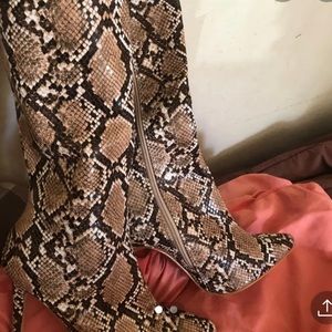 Women’s faux snakeskin boots